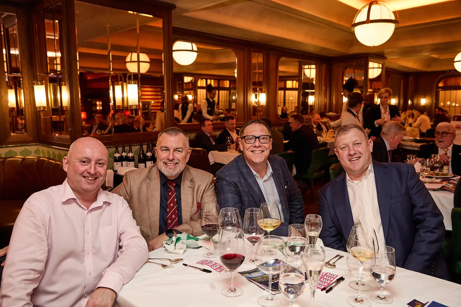 Four guests at their table