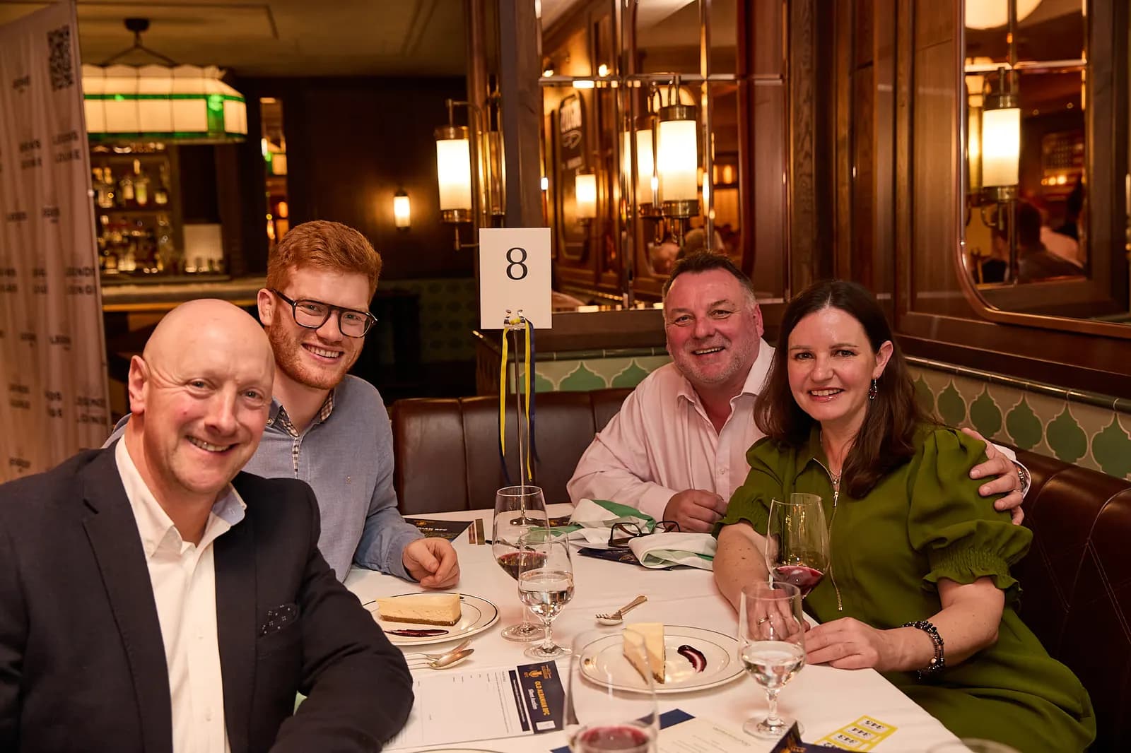 Guests at table eight enjoying lunch